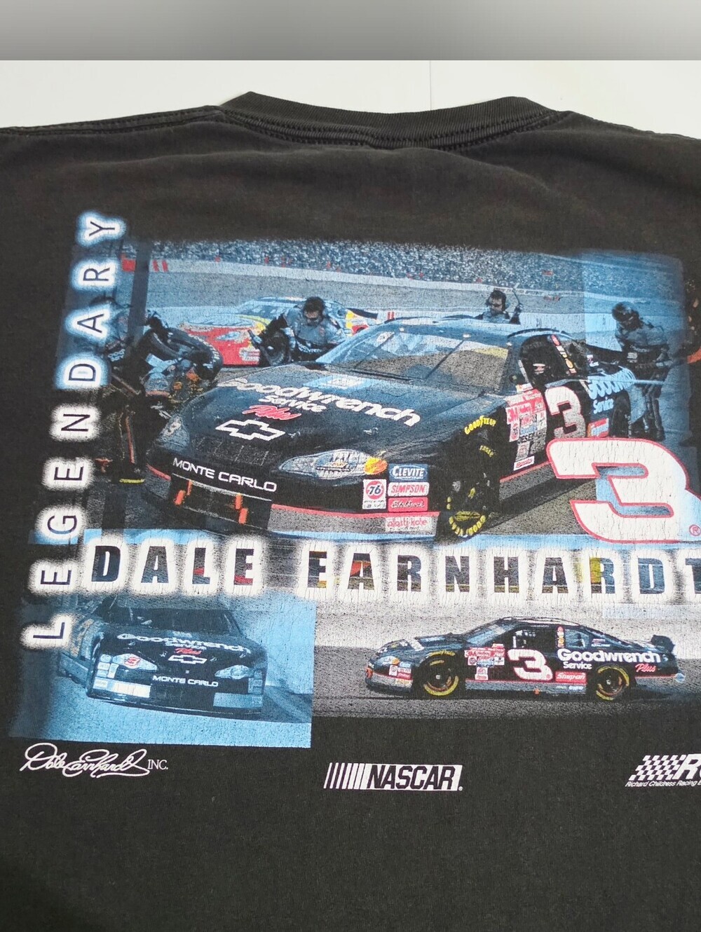 Vintage Dale Earnhardt #3 Legendary NASCAR T Shirt L Competitors View Racing 90s